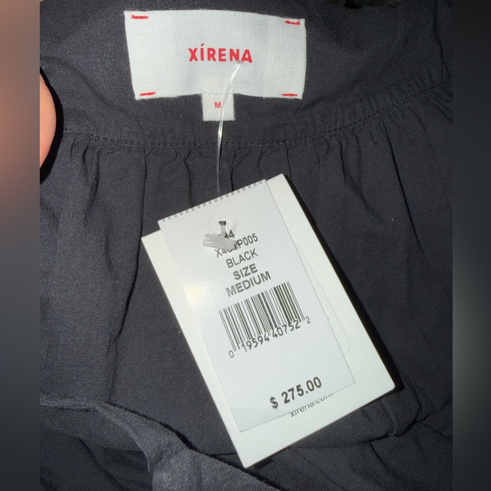 XIRENA Tenley Maxi Babydoll dress in black Medium New with Tags $275 - Picture 6 of 8